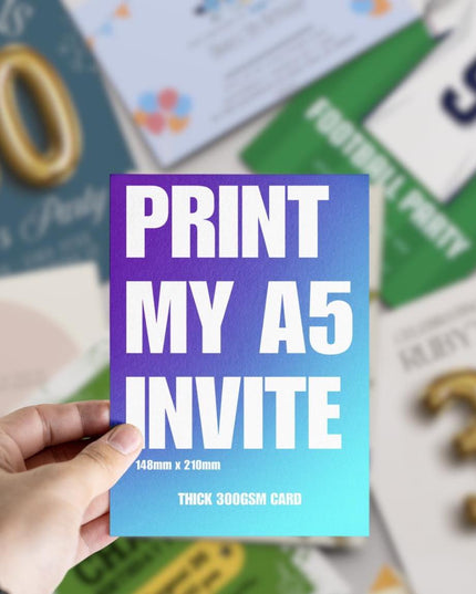 Print my A5 Party Invite