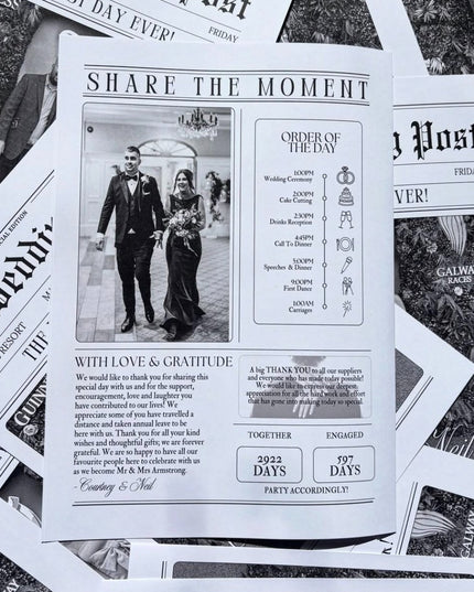 Wedding Newspaper Printing - 220gsm Silk - A4 | A5