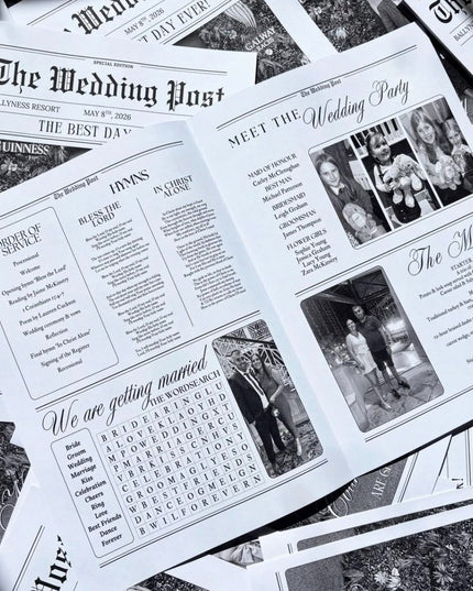 Wedding Newspaper Printing - 220gsm Silk - A4 | A5