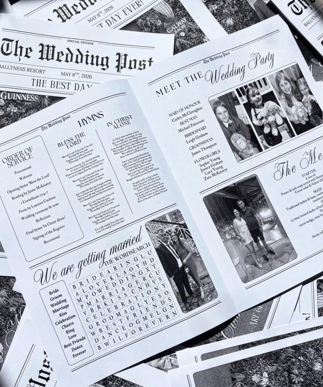 Wedding Newspaper Printing - 220gsm Silk - A4 | A5