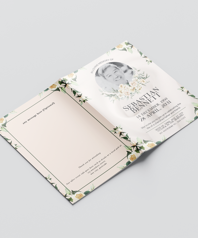 Bloom Memorial Order of Service | We Design & Print | Neutral