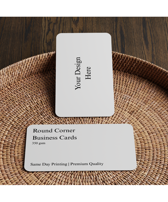Round Corner 300gsm Business Cards - Upload your own artwork