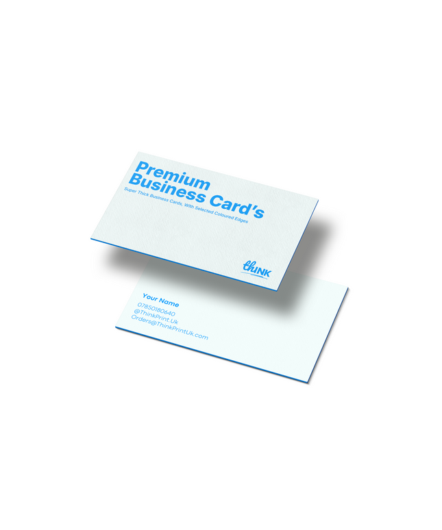 The Triple Business card - Coloured edge Business card (85mm x 55mm)